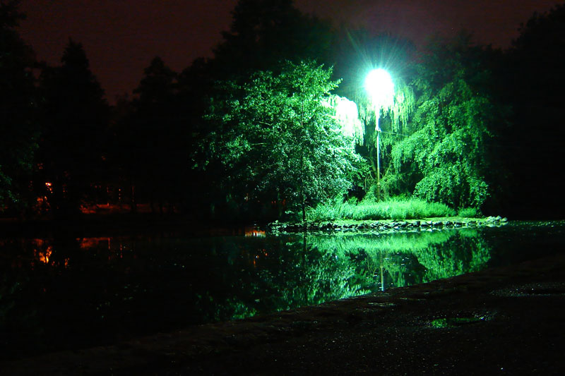 Park noca
Okolo godziny 23-24 w Zgorzeleckim parku
