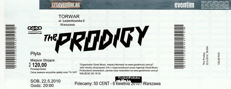 The Prodigy - Ticket